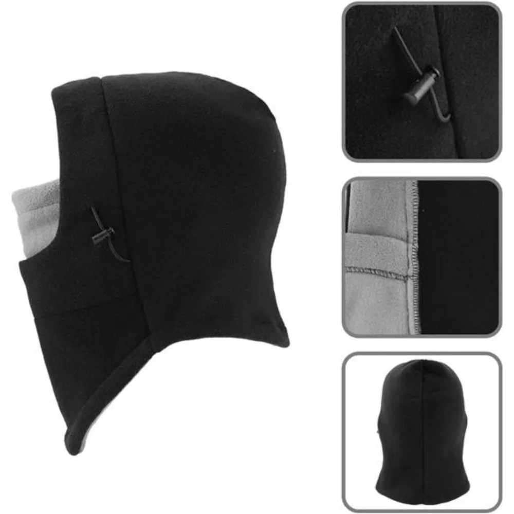 2 Pcs Men's Ski Mask Windproof Warmer Fleece Adjustable Winter Mask